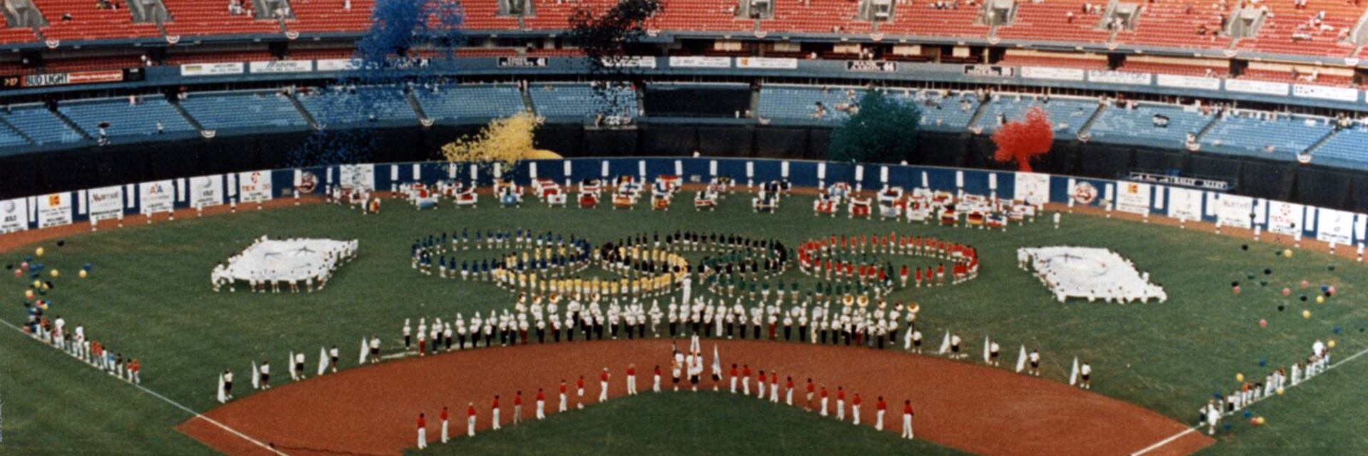 The Georgia Tech Marching Band taking part in the 1996 Olympic Festivities.